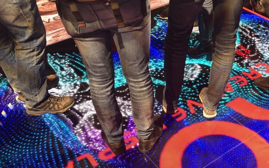 Black Marble Interactive LED Floor