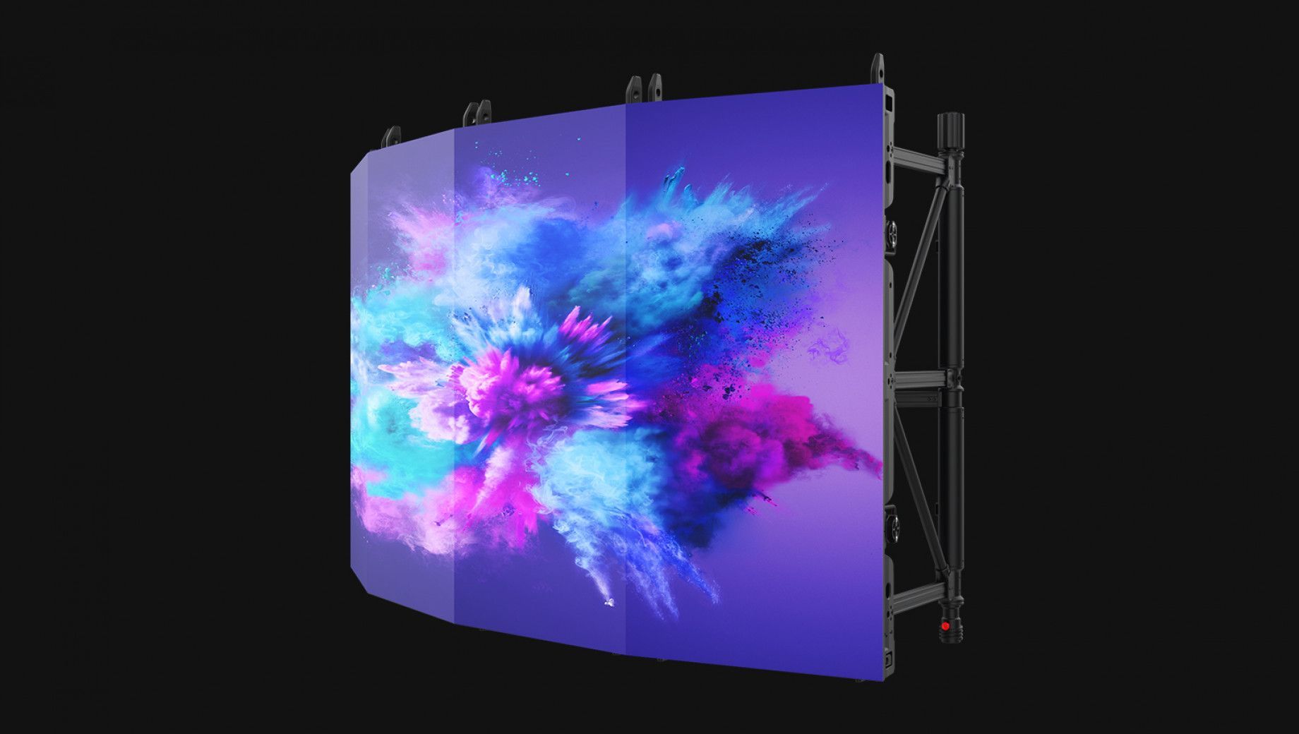 Curving capabilities of ROE Black Quartz LED screen